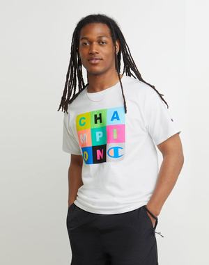 Men's Champion Classic Color Block T Shirts Black | KYQZF3574