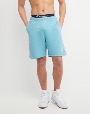 Men's Champion Classic Fleece Details 8" Shorts Light Turquoise / Multicolor | XTKNE0431