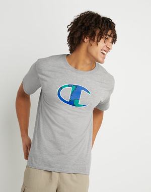 Men's Champion Classic Graphic Global Graphics T Shirts Navy | GHZTB8653