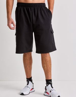 Men's Champion Fleece Cargo 10" Shorts Navy | KMUWD8521