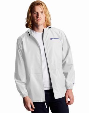 Men's Champion Full Zip Script Logo Jackets Navy | VDZWU6482
