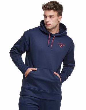 Men's Champion Game Day Block Arch Logo Hoodie Navy / Multicolor | GMSLK3195