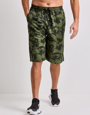 Men's Champion Global Explorer Print 10" Shorts Olive | QJUSA3810