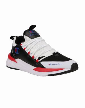 Men's Champion KINNA VERVE Sneakers White / Black / Deep Red | LVXBR2908