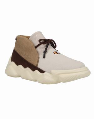 Men's Champion MELOSO RUKKA PEBBLE Sneakers Khaki / Chocolate | UZWQR0791