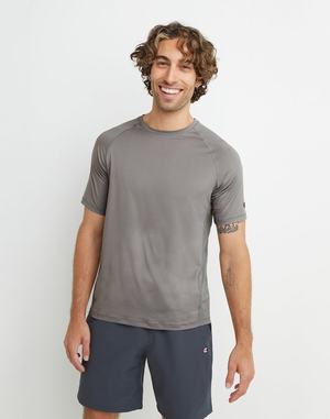 Men's Champion MVP Mesh C Patch T Shirts Titanium Grey | DAKSL9305