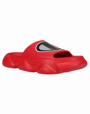 Men's Champion Meloso Squish Slides Deep Red | WJDOT6431