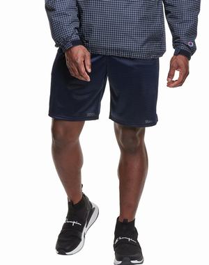 Men's Champion Mesh 9" Shorts Navy | HXWPO1790