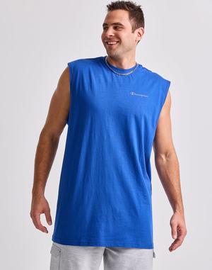 Men's Champion Muscle Script Logo Tops Light Royal | FJSPY7509