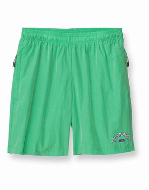 Men's Champion Nylon Warm-up Arch 19 6" Shorts Green | JNPBD0735