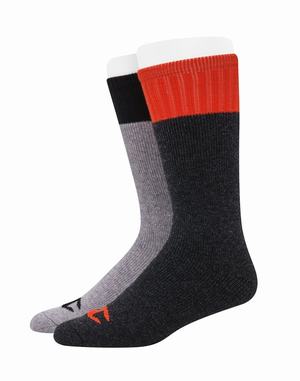 Men's Champion Outdoor Heavyweight Wool 2-Pairs Socks Orange / Black | QZXYC6198