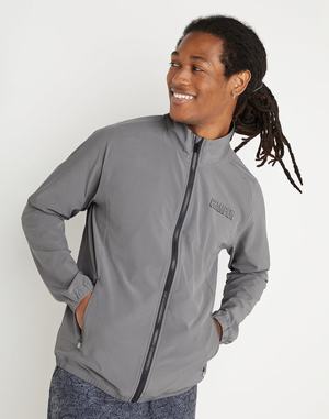 Men's Champion Signature Sport Block Shadow Logo Jackets Titanium Grey | JYUGE5046