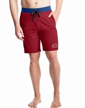 Men's Champion Sleep C Logo Nightwear Deep Red | GDUHW2964