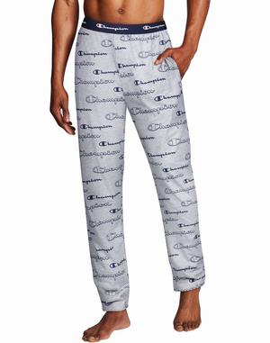 Men's Champion Sleep Logo Print 30" Nightwear Navy | EOFLA7602