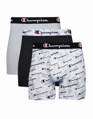 Men's Champion TOTAL SUPPORT LIGHTWEIGHT STRETCH 3-PAIRS Underwear Grey / Black / Grey / Grey / Black | RWKPX0127