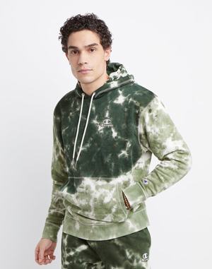 Men's Champion Unity Dye Hoodie Green / Green | FPRIL6820