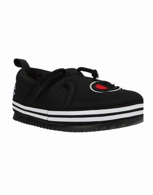 Men's Champion University Mesh Slippers Black | WEPFC8103