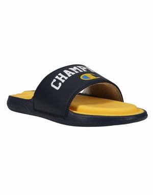 Men's Champion VITAL ARCH FORSYTHIA Slides Navy / White | PTXAM1853