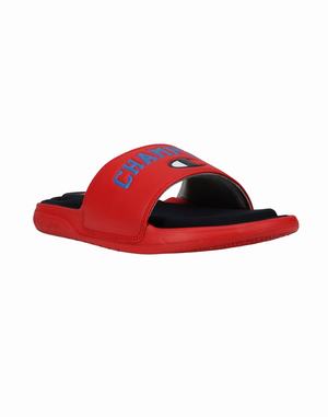 Men's Champion VITAL ARCH JAY Slides Deep Red / Navy / Blue | MYCQH1038