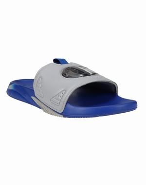 Men's Champion XG Tech Surf the Web Gray Slides Blue | ZJGHU9217