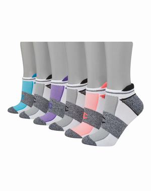 Women's Champion 6-pairs Socks Black Multicolor Stripes | DWHUG3590