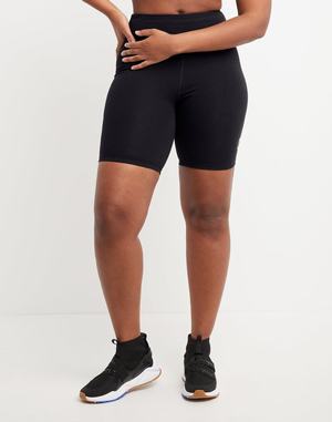 Women's Champion Authentic Bike C Logo 7" Shorts Black | PZOSR1450