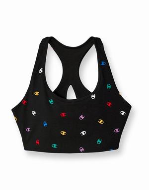 Women's Champion Authentic Sports Colorful C Bras Black | GCTLP0672