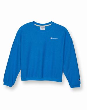 Women's Champion Campus Corded Cropped Hoodie Beige | WIGJX0197