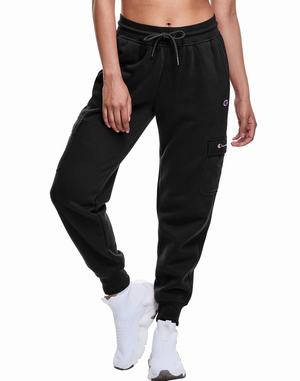 Women's Champion Campus Eco Fleece Cargo Script Logo 28" Pants Grey | MBHWG3842