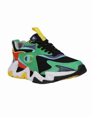 Women's Champion HYPER C SWIFT GREEN Sneakers Green / Black / Multicolor | HQJEL0875