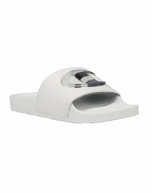 Women's Champion IPO Jellie Geo Slides White / Black / Grey | ZCFWT8370