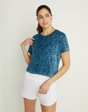 Women's Champion Infinity Cropped T Shirts Purple | QLTMR2538