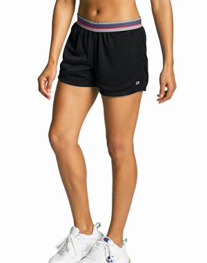 Women's Champion Mesh 4" Shorts Black | TPBCD4672