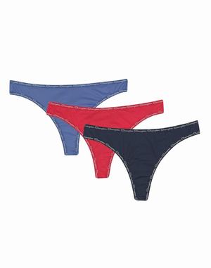 Women's Champion Microfiber 3-pairs Underwear Purple / Olive / Grey Brown | IJFXW4238