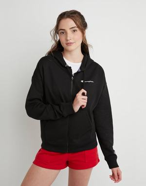 Women's Champion POWERBLEND FLEECE FULL ZIP SCRIPT LOGO Jackets Red | WMSQV8965