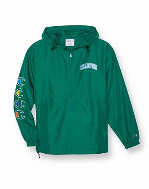 Women's Champion Packable Block Arch Logo Jackets Turquoise | DVESJ4526