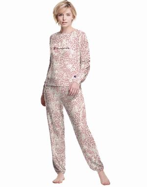 Women's Champion Pajama Hacci Nightwear Navy Leopard / Navy | RSHQD2964