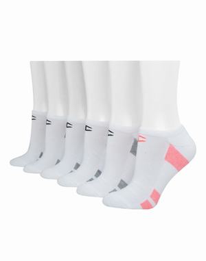 Women's Champion Performance No-Show Extended Sizes 6-Pairs Socks Grey / Black | JLDIN4107