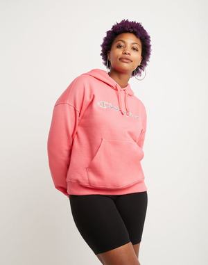 Women's Champion Relaxed Powerblend Hoodie Green | HJRSD1309