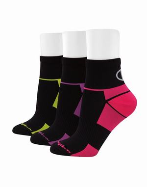Women's Champion Sport 3-Pairs Socks Black | KXBNS6784