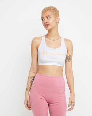 Women's Champion The Absolute Sports Blur Lines Script Logo Bras White / Multicolor | FNZWA5794