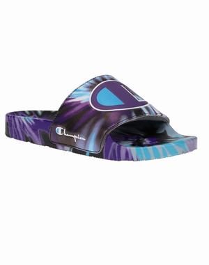 Women's Champion Tie Dye Slides Multicolor | RVLPD2103