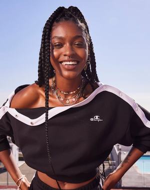 Women's Champion Transformative Fleece Snaps Hoodie Purple | AWRLD3756